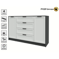 Тумба Тренд КТ-Т160 (Антрацит ЛДСП/ Грэй ЛМДФ) Ш1600 В1020 Г451